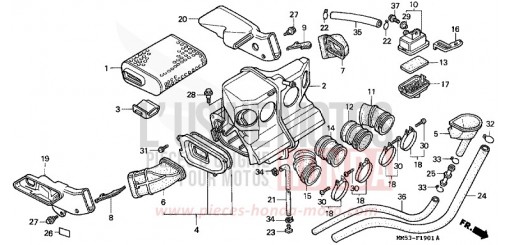 FILTRE A AIR (CBR1000FK) CBR1000FK de 1989